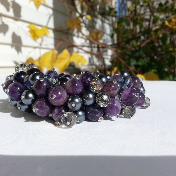 Cluster stretch bracelet - Picture 3 of 4